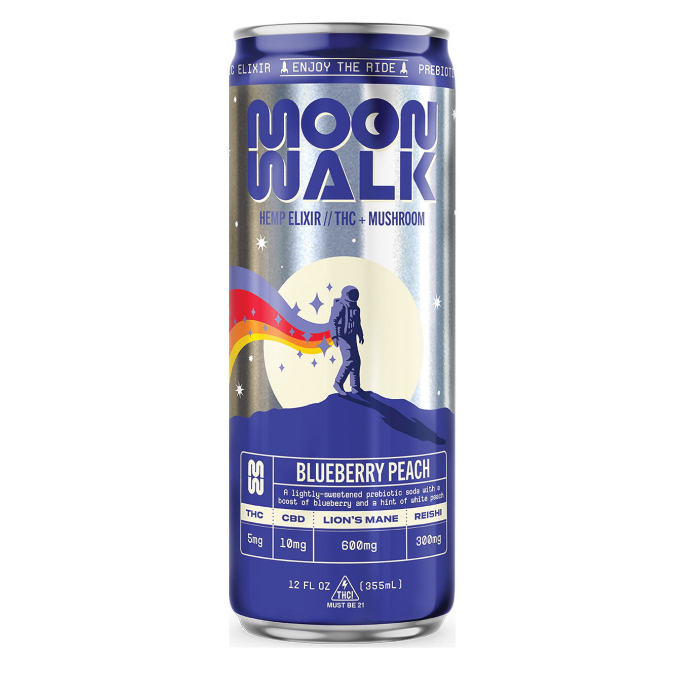 Moonwalk - 12oz 5mg THC + 10mg CBD Functional Elixir (24ct Case)