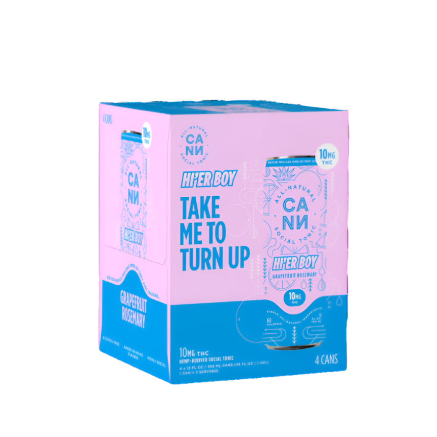 CANN - 12oz Hi'er Boy 10mg D9 THC Social Tonic (24ct Case)