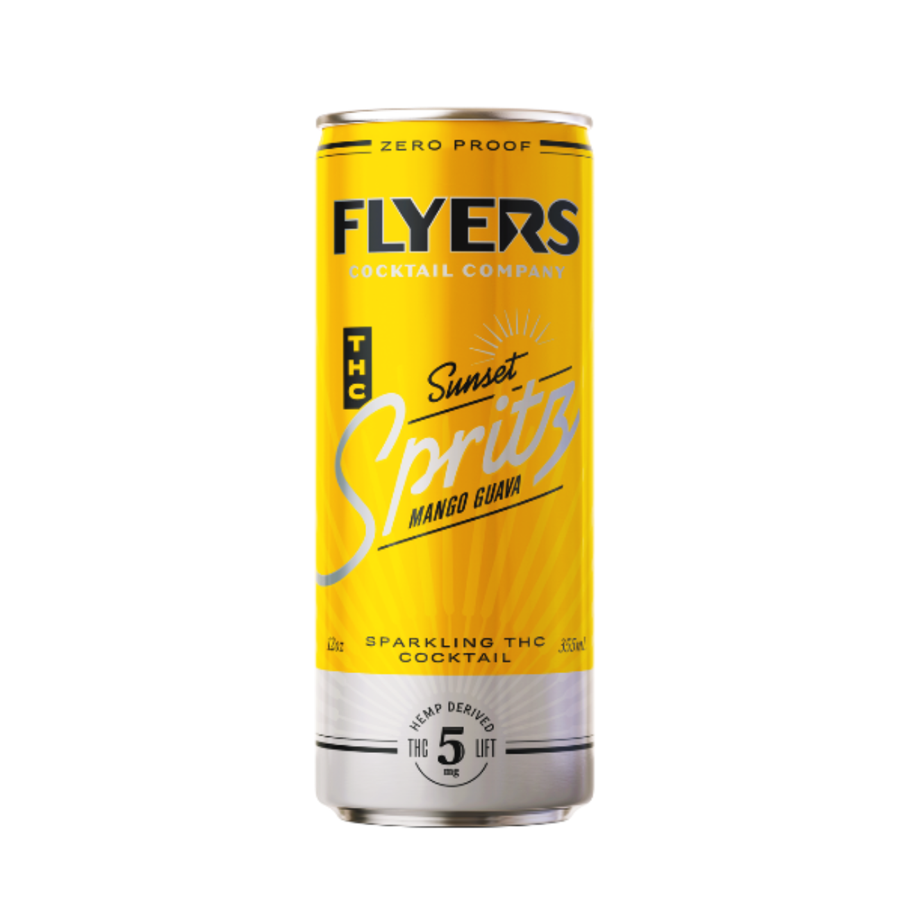 Flyers Craft Cocktails - 12oz 5mg D9 THC - Sunset Spritz (24ct Case)