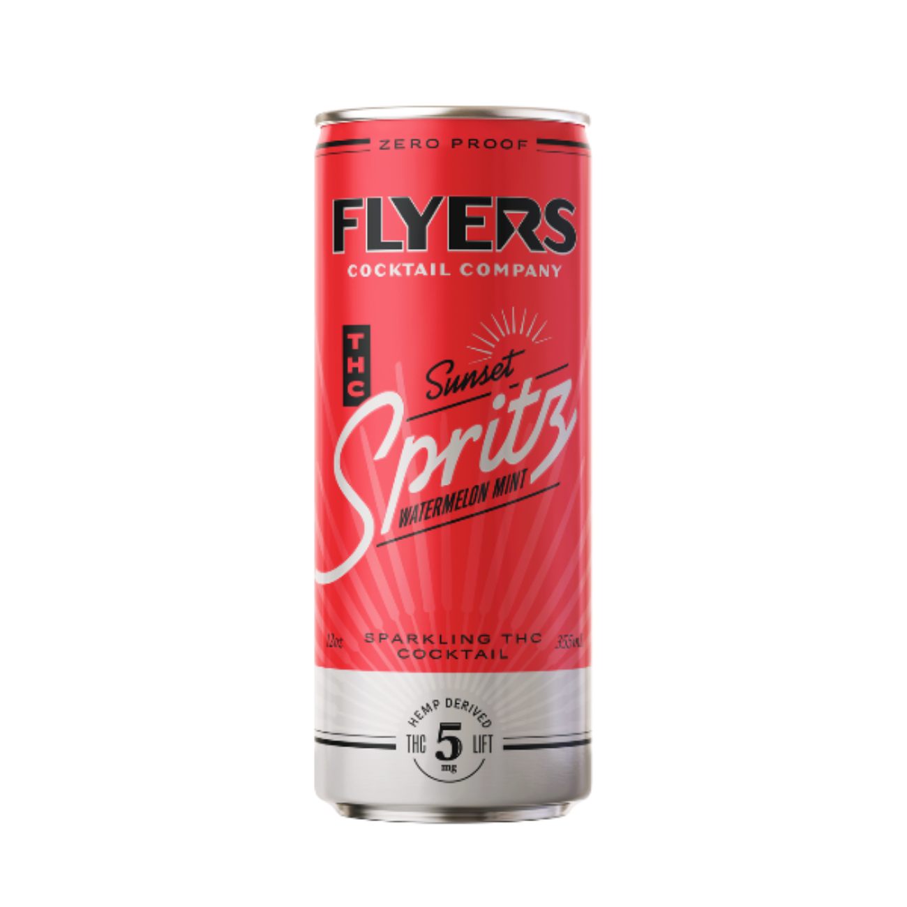 Flyers Craft Cocktails - 12oz 5mg D9 THC - Sunset Spritz (24ct Case)